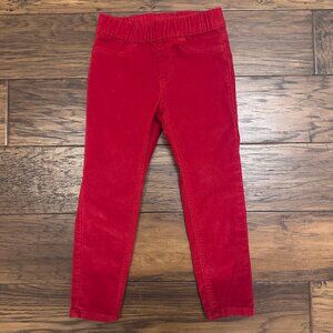 H&M Girls' Red Corduroy Leggings